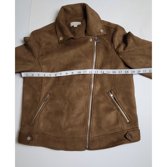 Loft Faux Suede Leather Moto Jacket Size Small NEW - Picture 10 of 12